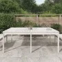 Mesa de jardín madera maciza de pino blanco 203,5x100x76 cm de vidaXL, Mesas de jardín - Ref: Foro24-823984, Precio: 188,03 €...