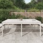 Mesa de jardín madera maciza de pino blanco 203,5x100x76 cm de vidaXL, Mesas de jardín - Ref: Foro24-823984, Precio: 190,60 €...