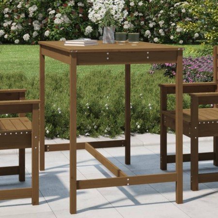 Mesa de jardín madera maciza pino marrón miel 121x82,5x110 cm de vidaXL, Mesas de jardín - Ref: Foro24-824091, Precio: 100,07...