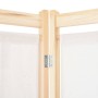 Biombo divisor de 6 paneles de tela color crema 240x170x4 cm de vidaXL, Divisores de ambientes - Ref: Foro24-248174, Precio: ...