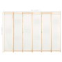 Biombo divisor de 6 paneles de tela color crema 240x170x4 cm de vidaXL, Divisores de ambientes - Ref: Foro24-248174, Precio: ...