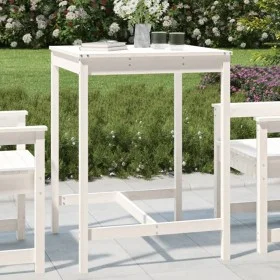 Mesa de jardín madera maciza pino blanco 82,5x82,5x110 cm de vidaXL, Mesas de jardín - Ref: Foro24-824082, Precio: 77,71 €, D...