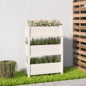 Jardinera de madera maciza de pino blanco 77x25x104,5 cm de vidaXL, Maceteros y jardineras - Ref: Foro24-823935, Precio: 95,8...