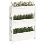 Jardinera de madera maciza de pino blanco 77x25x104,5 cm de vidaXL, Maceteros y jardineras - Ref: Foro24-823935, Precio: 95,8...