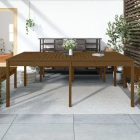 Garden table solid pine wood honey brown 203.5x100x76 cm by vidaXL, Garden tables - Ref: Foro24-823986, Price: 185,86 €, Disc...