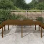 Mesa de jardín madera maciza pino marrón miel 203,5x100x76 cm de vidaXL, Mesas de jardín - Ref: Foro24-823986, Precio: 185,86...