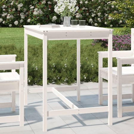 Mesa de jardín madera maciza pino blanco 121x82,5x110 cm de vidaXL, Mesas de jardín - Ref: Foro24-824089, Precio: 106,13 €, D...