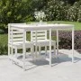 Mesa de jardín madera maciza pino blanco 159,5x82,5x110 cm de vidaXL, Mesas de jardín - Ref: Foro24-824096, Precio: 127,13 €,...
