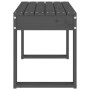 Banco de jardín madera maciza de pino gris 80x38x45 cm en Bancos de jardín | Comprar online en Foru.es