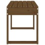 Banco de jardín madera maciza de pino marrón miel 80x38x45 cm en Bancos de jardín | Comprar online en Foru.es