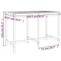 Mesa de jardín madera maciza pino blanco 159,5x82,5x110 cm de vidaXL, Mesas de jardín - Ref: Foro24-824096, Precio: 127,13 €,...