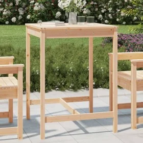 Mesa de jardín madera maciza de pino 82,5x82,5x110 cm de vidaXL, Mesas de jardín - Ref: Foro24-824081, Precio: 65,38 €, Descu...
