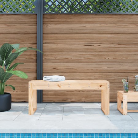 Banco de jardín madera maciza de pino 110x38x45 cm en Bancos de jardín | Comprar online en Foru.es