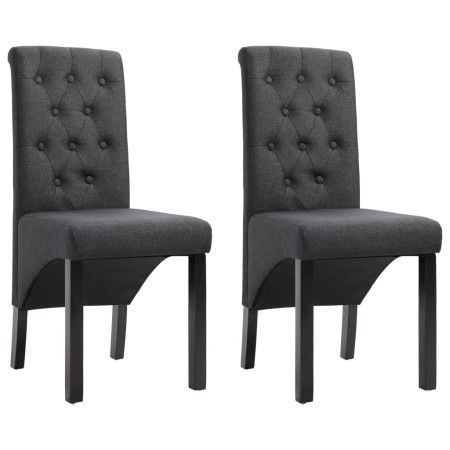 Sillas de comedor 2 unidades tela gris oscura de vidaXL, Sillas de comedor - Ref: Foro24-248986, Precio: 199,50 €, Descuento: %