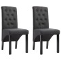 Sillas de comedor 2 unidades tela gris oscura de vidaXL, Sillas de comedor - Ref: Foro24-248986, Precio: 199,50 €, Descuento: %