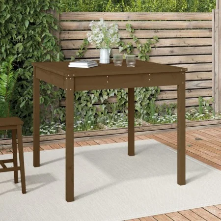Mesa de jardín madera maciza pino marrón miel 82,5x82,5x76 cm de vidaXL, Mesas de jardín - Ref: Foro24-823965, Precio: 86,95 ...