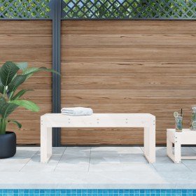 Banco de jardín madera maciza de pino blanco 110x38x45 cm en Bancos de jardín | Comprar online en Foru.es