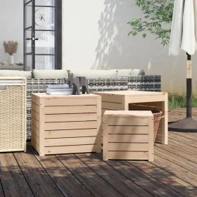 Garden box set 3 pieces solid pine wood by vidaXL, Outdoor storage boxes - Ref: Foro24-823955, Price: 152,68 €, Discount: %