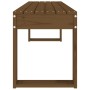 Banco de jardín madera maciza de pino marrón miel 110x38x45 cm en Bancos de jardín | Comprar online en Foru.es