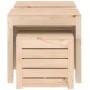 Set de cajas de jardín 3 piezas madera maciza de pino de vidaXL, Cajas de almacenaje para exteriores - Ref: Foro24-823955, Pr...