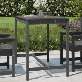 Mesa de jardín madera maciza pino gris 121x82,5x110 cm de vidaXL, Mesas de jardín - Ref: Foro24-824090, Precio: 117,61 €, Des...