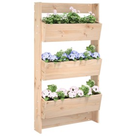 Jardinera de pared 3 niveles madera maciza pino 60x18,5x110 cm en Macetas y jardineras | Comprar online en Foru.es