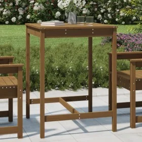 Solid pine wood garden table in honey brown color, 82.5x82.5x110 cm. by vidaXL, Garden tables - Ref: Foro24-824084, Price: 81...