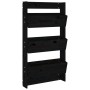 Jardinera de pared 3 niveles madera pino negro 60x18,5x110 cm en Macetas y jardineras | Comprar online en Foru.es
