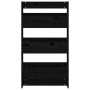 Jardinera de pared 3 niveles madera pino negro 60x18,5x110 cm en Macetas y jardineras | Comprar online en Foru.es