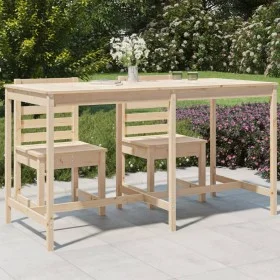 Mesa de jardín madera maciza de pino 203,5x90x110 cm de vidaXL, Mesas de jardín - Ref: Foro24-824102, Precio: 124,92 €, Descu...