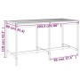 Mesa de jardín madera maciza de pino 203,5x90x110 cm de vidaXL, Mesas de jardín - Ref: Foro24-824102, Precio: 126,07 €, Descu...