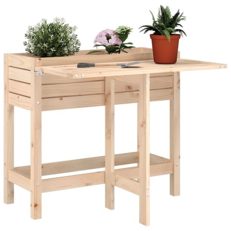 Jardinera con tapa plegable madera maciza de pino en Macetas y jardineras | Comprar online en Foru.es