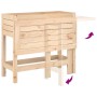 Jardinera con tapa plegable madera maciza de pino en Macetas y jardineras | Comprar online en Foru.es
