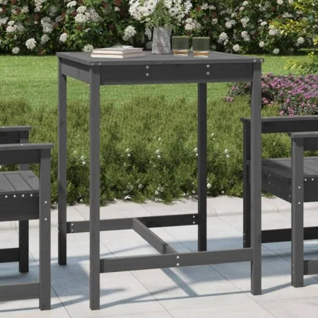 Mesa de jardín madera maciza pino gris 82,5x82,5x110 cm de vidaXL, Mesas de jardín - Ref: Foro24-824083, Precio: 97,08 €, Des...