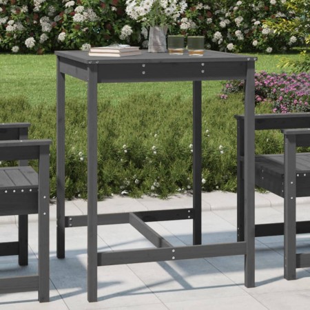Mesa de jardín madera maciza pino gris 82,5x82,5x110 cm de vidaXL, Mesas de jardín - Ref: Foro24-824083, Precio: 98,22 €, Des...
