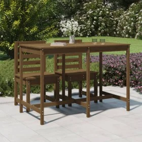 Mesa de jardín madera maciza pino marrón miel 159,5x82,5x110 cm de vidaXL, Mesas de jardín - Ref: Foro24-824098, Precio: 127,...