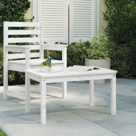 Mesa de jardín madera maciza de pino blanco 82,5x50,5x45 cm de vidaXL, Mesas de jardín - Ref: Foro24-824114, Precio: 53,65 €,...
