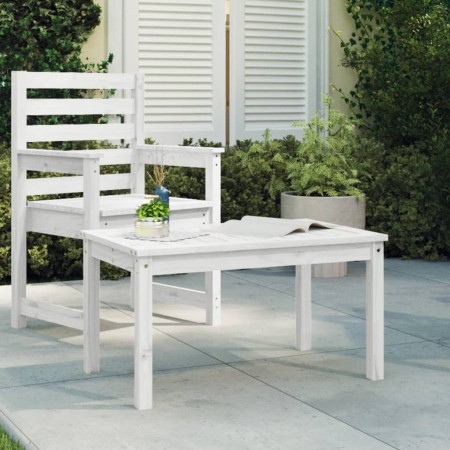 Mesa de jardín madera maciza de pino blanco 82,5x50,5x45 cm de vidaXL, Mesas de jardín - Ref: Foro24-824114, Precio: 54,34 €,...