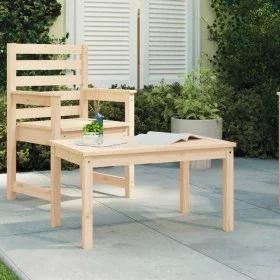 Mesa de jardín madera maciza de pino 82,5x50,5x45 cm de vidaXL, Mesas de jardín - Ref: Foro24-824113, Precio: 47,80 €, Descue...