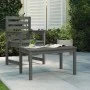 Mesa de jardín madera maciza de pino gris 82,5x50,5x45 cm de vidaXL, Mesas de jardín - Ref: Foro24-824115, Precio: 58,16 €, D...