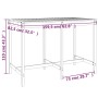 Mesa de jardín madera maciza Douglas 159,5x82,5x110 cm de vidaXL, Mesas de jardín - Ref: Foro24-824100, Precio: 113,34 €, Des...