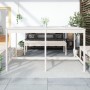 Mesa de jardín madera maciza de pino blanca 203,5x90x110 cm de vidaXL, Mesas de jardín - Ref: Foro24-824103, Precio: 151,84 €...