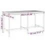 Mesa de jardín madera maciza de pino blanca 203,5x90x110 cm de vidaXL, Mesas de jardín - Ref: Foro24-824103, Precio: 149,98 €...