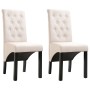 Sillas de comedor 2 unidades tela color crema de vidaXL, Sillas de comedor - Ref: Foro24-248987, Precio: 194,89 €, Descuento: %