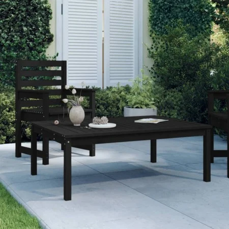 Mesa de jardín madera maciza pino negro 121x82,5x45 cm de vidaXL, Mesas de jardín - Ref: Foro24-824131, Precio: 99,46 €, Desc...