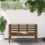 Banco de jardín madera maciza pino marrón miel 111,5x53x71 cm en Bancos de jardín | Comprar online en Foru.es