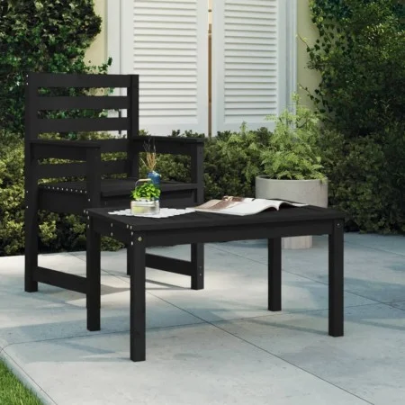 Gartentisch aus massivem Kiefernholz schwarz 82,5x50,5x45 cm von vidaXL, Gartentische - Ref: Foro24-824117, Preis: 47,84 €, R...