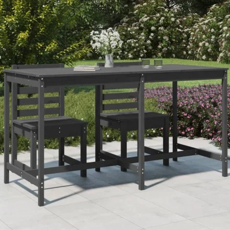 Mesa de jardín madera maciza de pino gris 203,5x90x110 cm de vidaXL, Mesas de jardín - Ref: Foro24-824104, Precio: 149,98 €, ...