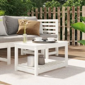 Mesa de jardín madera maciza de pino blanco 82,5x50,5x45 cm de vidaXL, Mesas de jardín - Ref: Foro24-824135, Precio: 78,34 €,...