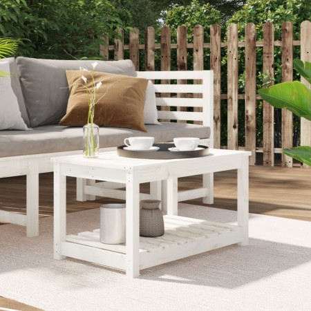 Mesa de jardín madera maciza de pino blanco 82,5x50,5x45 cm de vidaXL, Mesas de jardín - Ref: Foro24-824135, Precio: 79,51 €,...